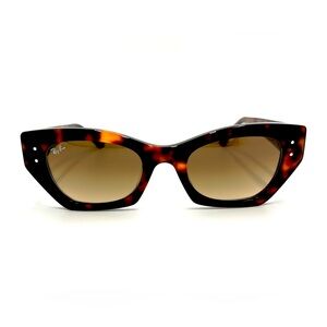 Ray-Ban Cat Eye Tortoise Sunglasses RB4430 Zena Bio Based 1359/13 Brown 52-150